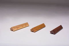 Set of thin wooden handles L - Form