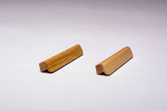 Wood Handles with Straight Lines and Rounded Edges Oak&Ash