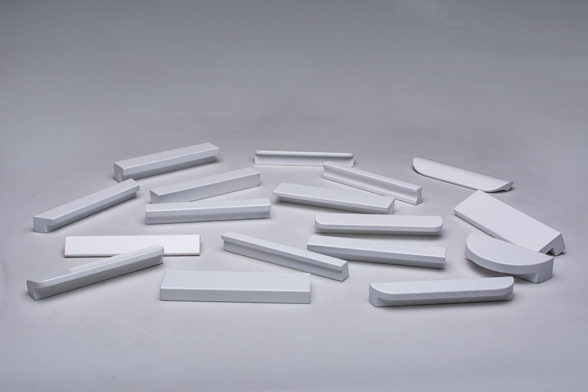 White Cabinet Handles