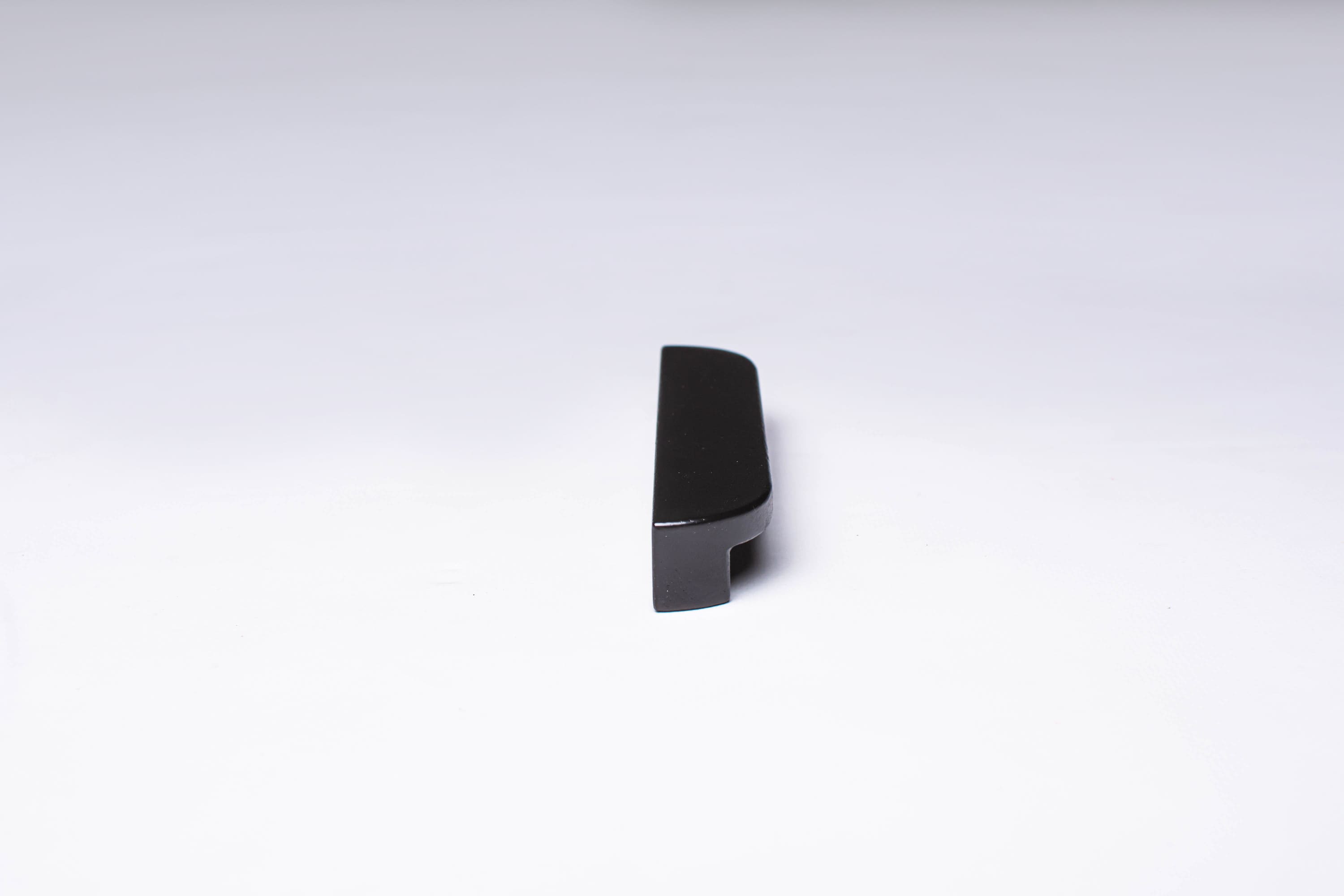 Black Wooden Ash Minimalistic Cabinet Handle in close view