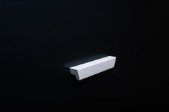 White Wooden Ash Classic Cabinet Handle in close view