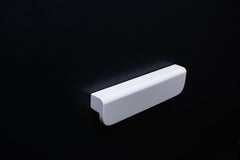 White Wooden Ash Classic Cabinet Handle in close view